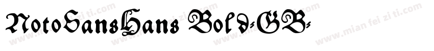 NotoSansHans Bold-GB字体转换
